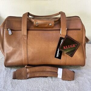 New Kluge Cheyenne Wide Mouth Duffel Bag Cowhide Leather